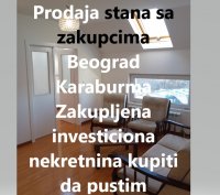 Nekretnina: Prodaja stana sa zakupcima Beograd Karaburma zakupljena investiciona nekretnina kupiti da pustim