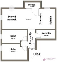 Nekretnina: Voždovac. Lekino brdo, Braće Kovač, 53m2
