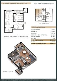 Nekretnina: Lux novogradnja na Čuburi, poslovni apartman na 1. spratu ID#133779