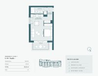 Nekretnina: Luštica Bay, studio, direktan pogled na more ID#5022