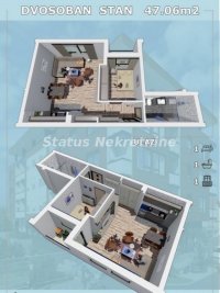 Nekretnina: Severni Telep-Pogodan Dvosoban stan 47 m2 sa Terasom-povrat Pdv-065/385 8880