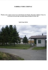 Nekretnina: Fabrika vode Cerovac-Smederevska Palanka