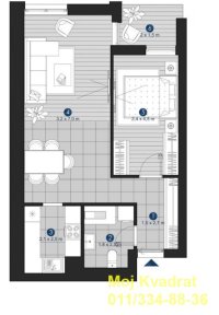 Nekretnina: Voždovac, Autokomanda - Ustanička, 53m2