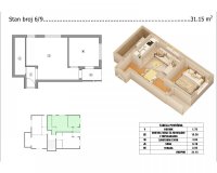 Nekretnina: Jednoiposoban stan u novogradnji ID#2319