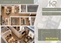 Nekretnina: Zemun, Ćukovac (Muhar) - Dobanovačka, 75m2, NOVOGRADNJA