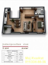 Nekretnina: Zvezdara - Učiteljsko naselje, 41m2