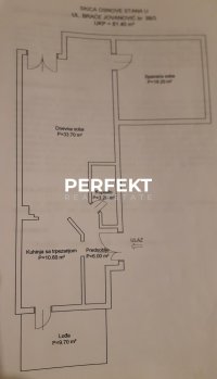 Nekretnina: Centar, trosoban, 81m2, II, eg